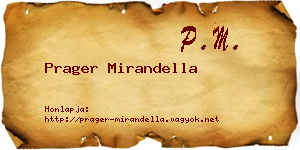 Prager Mirandella névjegykártya